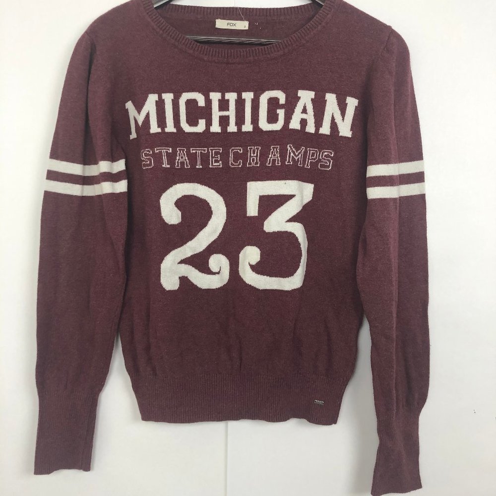 Fox Michigan State Champs 23 Size 2/Small Sweater
